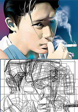 矢量人物绘画