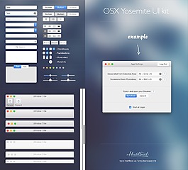 优胜美地OSX UI套件psd下载