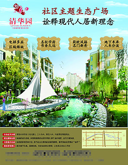 清华园 房产广告
