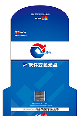 金融蓝色CD包装封套设计
