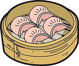 蒸饺的画法图片