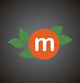 m字母logo形象墙