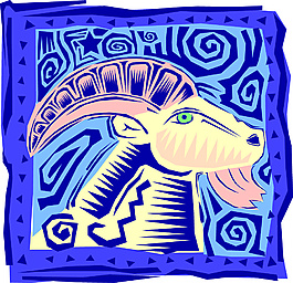 创意艺术图腾十二星座矢量素材