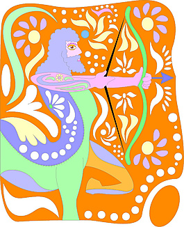 创意艺术图腾十二星座矢量素材