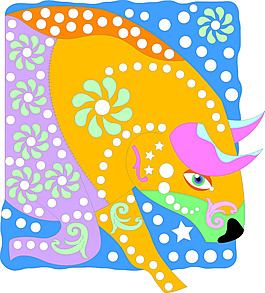 创意艺术图腾十二星座矢量素材