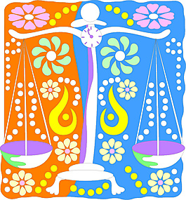 创意艺术图腾十二星座矢量素材