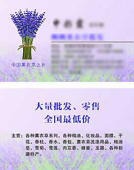 薰衣草名片