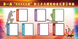 职工羽毛球比赛成绩公布栏