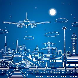 城市交通矢量背景图