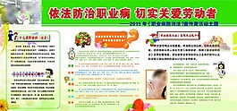 职业病防治法宣传展板图片