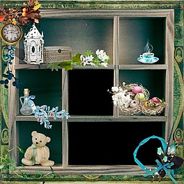 高清矢量多元素相册模板PSD素材3