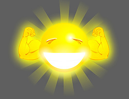 卡通呲牙的太阳flash素材