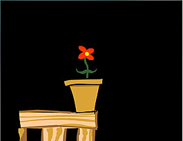 吃虫子的小花flash动画