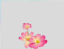 红色雏菊flash矢量动画