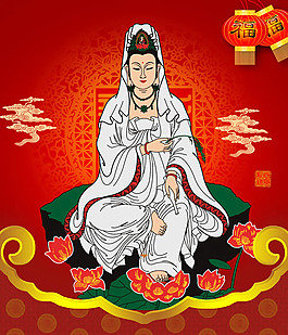 佛教观音菩萨图片psd素材