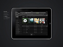 ipad音乐app界面设计素材