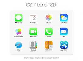 苹果iOS7系统图标素材下载