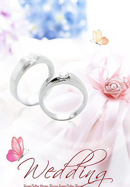 珠宝店结婚对戒广告设计psd素材