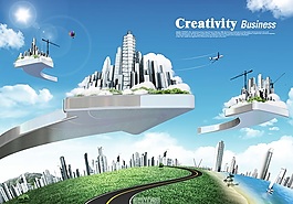 韩版高清商业城市海报PSD分层高清下载