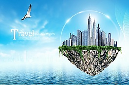 韩版高清城市商务海报PSD分层下载