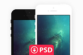 苹果iPhone5S模型psd素材