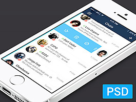 手机iOS7界面UI设计psd素材
