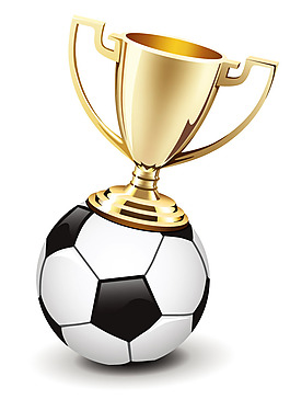 足球奖杯设计矢量素材