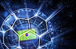 世界杯赛场背景矢量素材