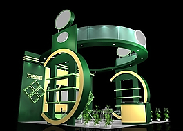 开拓创新展会展示3D模型下载