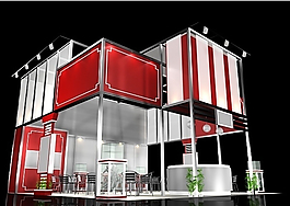 创意展台3D模型设计