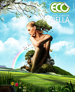 创意环保广告PSD素材