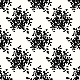 精美黑色玫瑰背景矢量素材