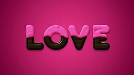 love艺术字设计PSD分层素材