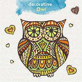 创意花纹猫头鹰