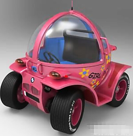 女性专用电动汽车3D模型下载