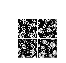 黑色花纹