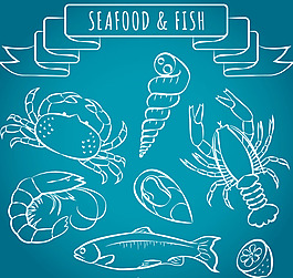 海鲜设计矢量素材