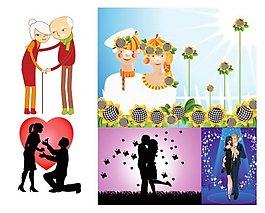 情侣和夫妻矢量