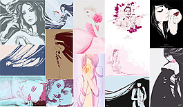 外国女性插画
