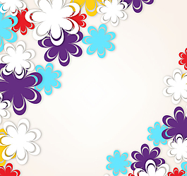 抽象花朵背景矢量素材