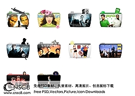 美剧海报文件夹图标