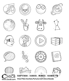 创意素描铅笔画软件图标下载