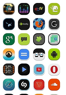 扁平化手机应用图标