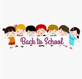 卡通孩童背景矢量人物