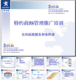 标致服务和备件部5S管理推广培训PPT