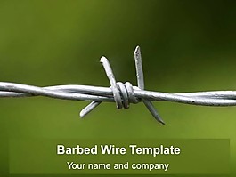 自由的铁丝网的PowerPoint模板