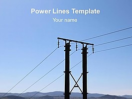 电源线的PowerPoint模板