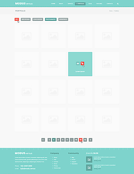 扁平化网站模板图片