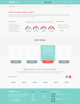 扁平化网站模板图片