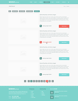 扁平化网站模板图片